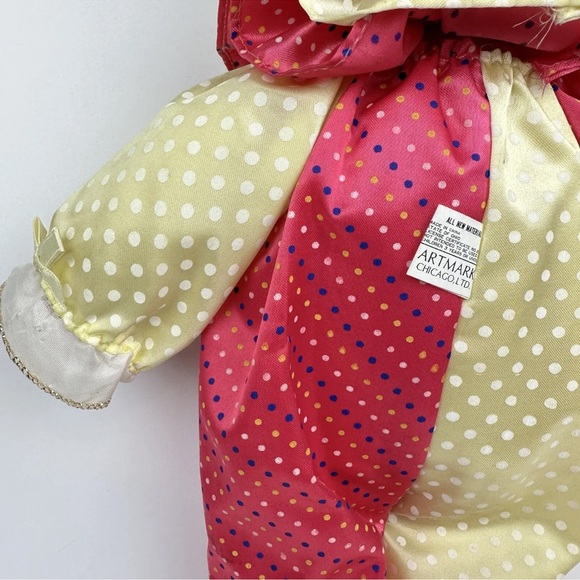 Art Mark 18” Jester Doll Clown Girl Painted Porcelain Face Legs Arms Cloth Body - Picture 12 of 14